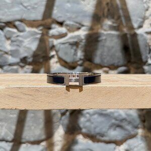 Hermès Black Matte Brushed Palladium Clic HH Bracelet